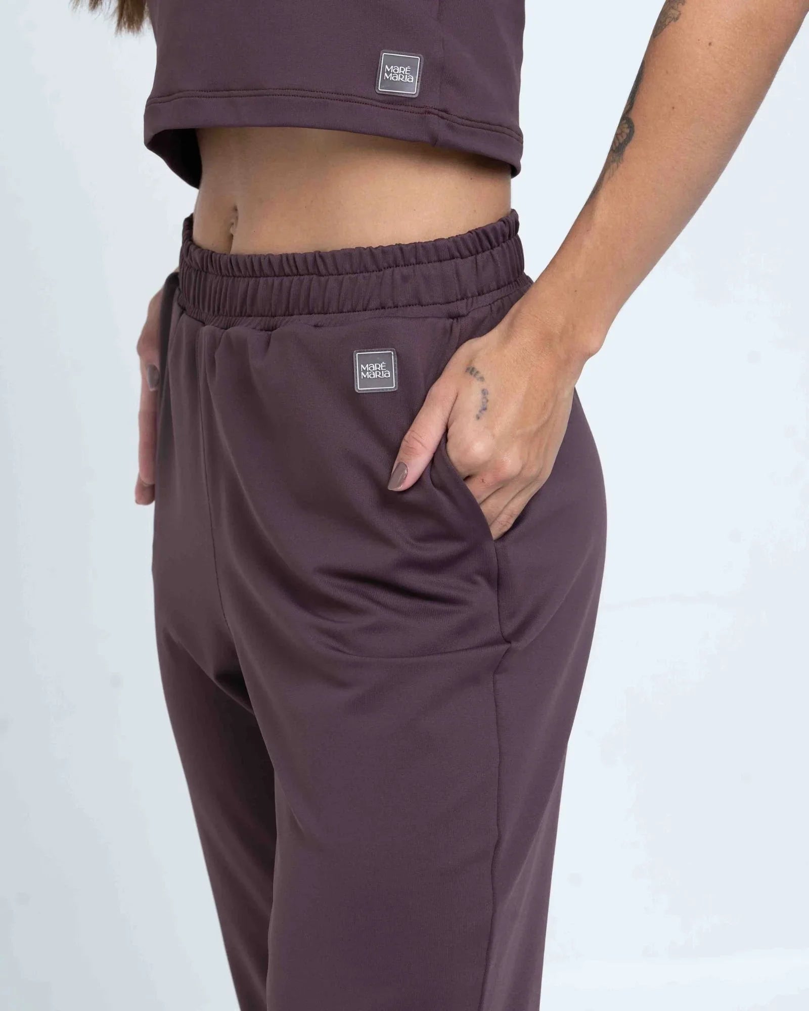 Calça Street Moletinho Jogger Marrom Ébano