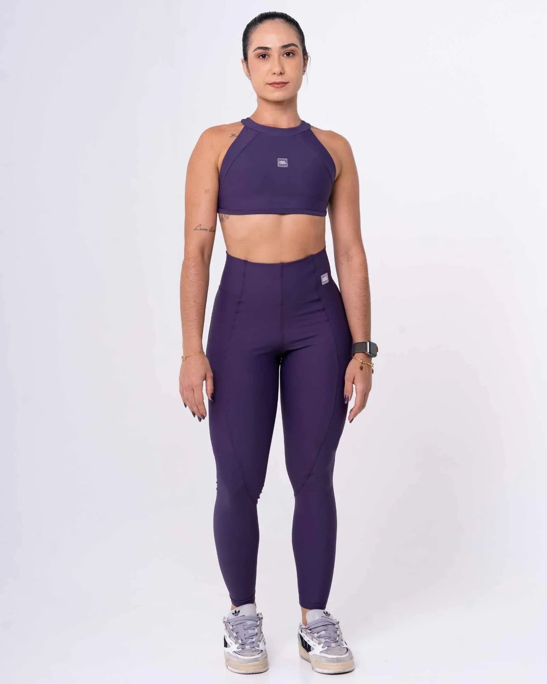 Calça Legging fitness Classic Violeta com compressão e sem empina bumbum
