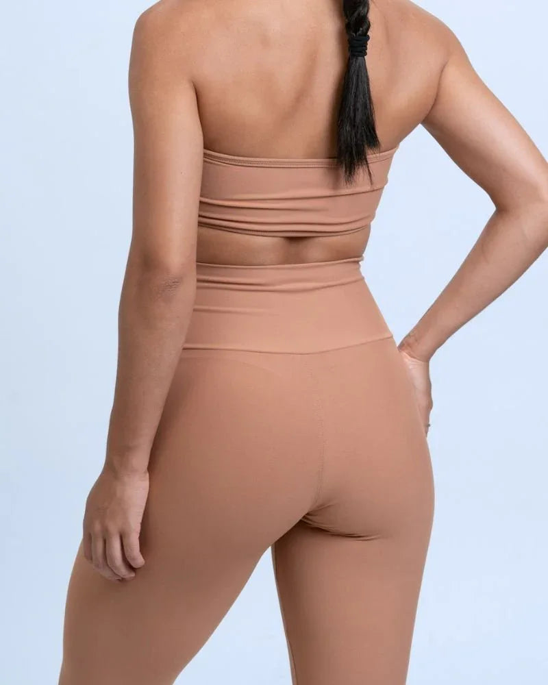 Calça Legging Fitness Slim Mocha Mousse