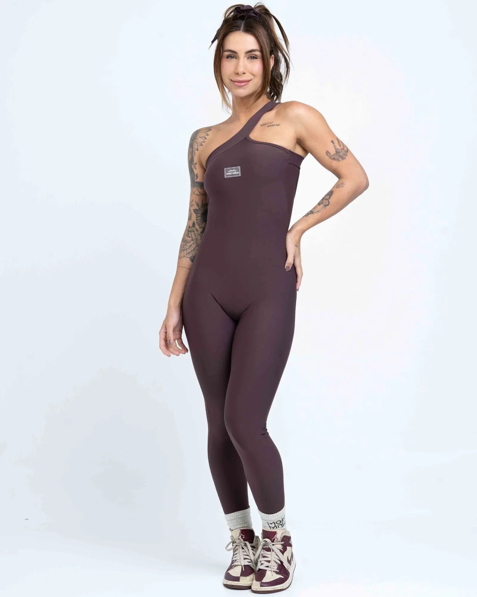 Macacão Fitness Vivi Marrom Ébano