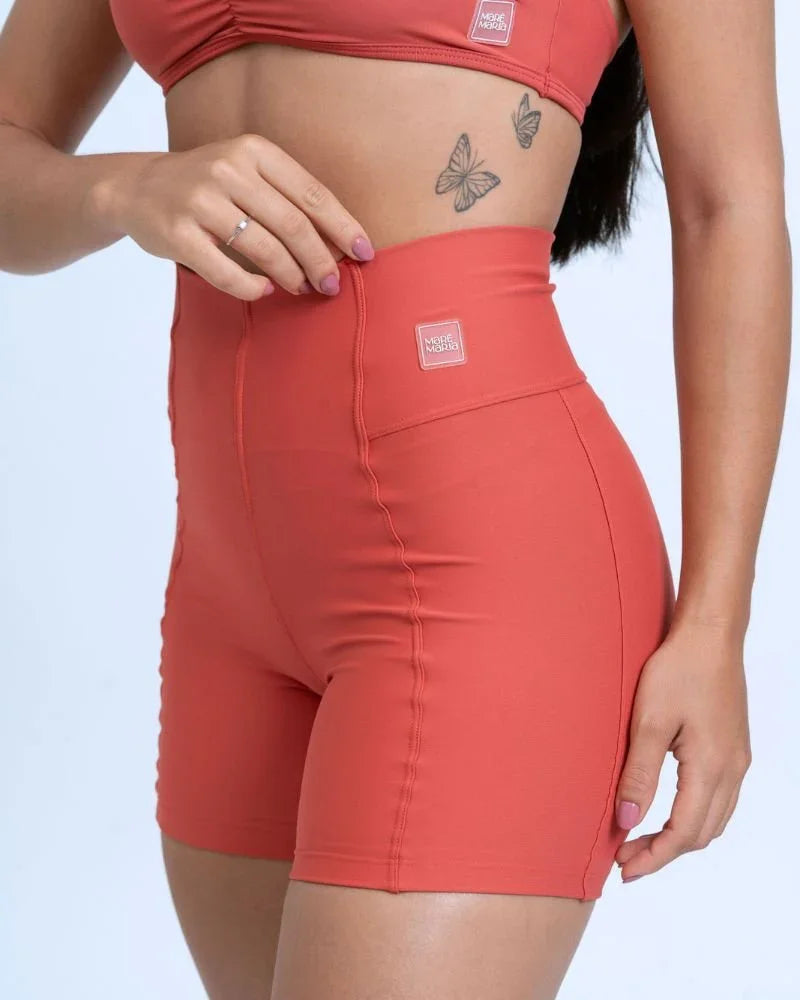 Short Classic Páprica compressão sem empina bumbum