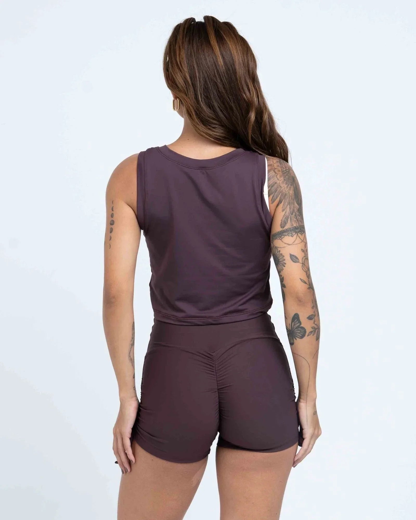 Short fitness Smile Marrom Ébano com empina