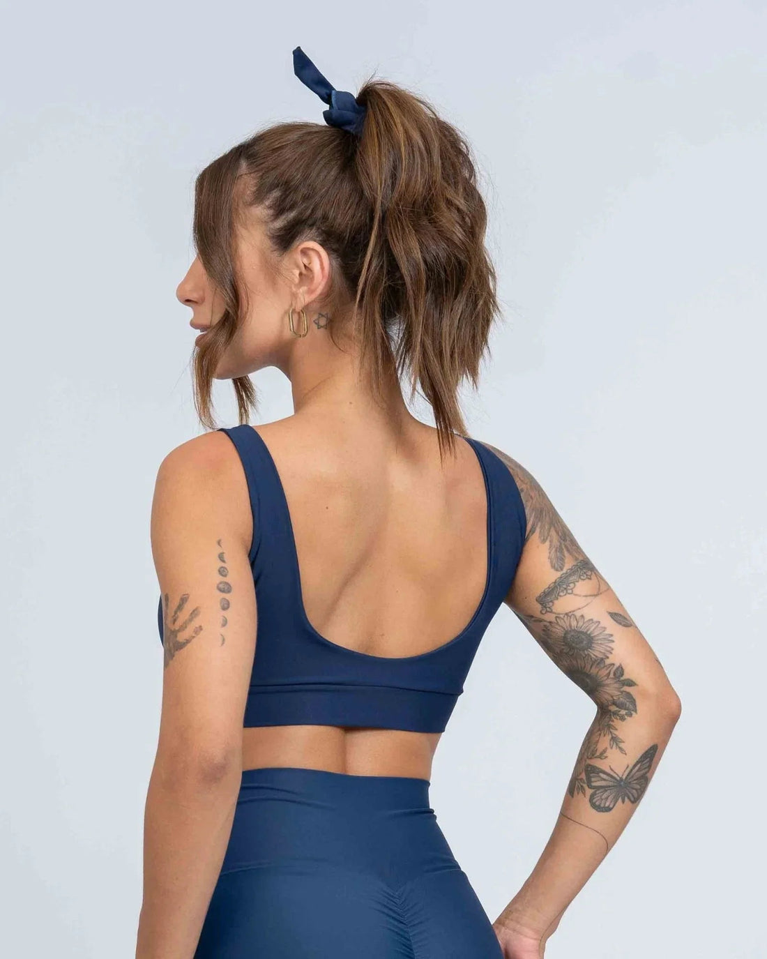 Top Fitness Open Azul Marinho