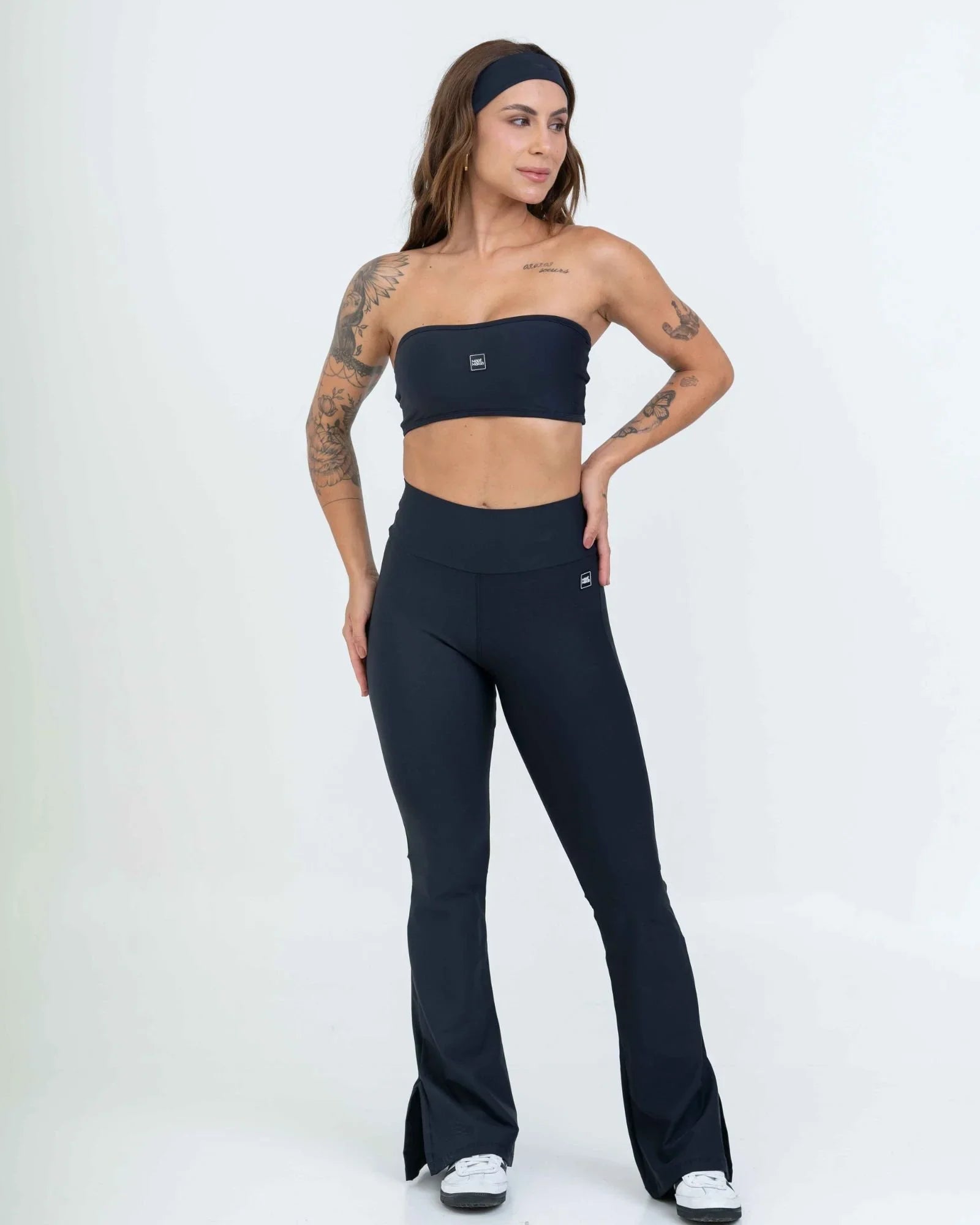 Calça Legging Flare Trend Preta compressão s/empina