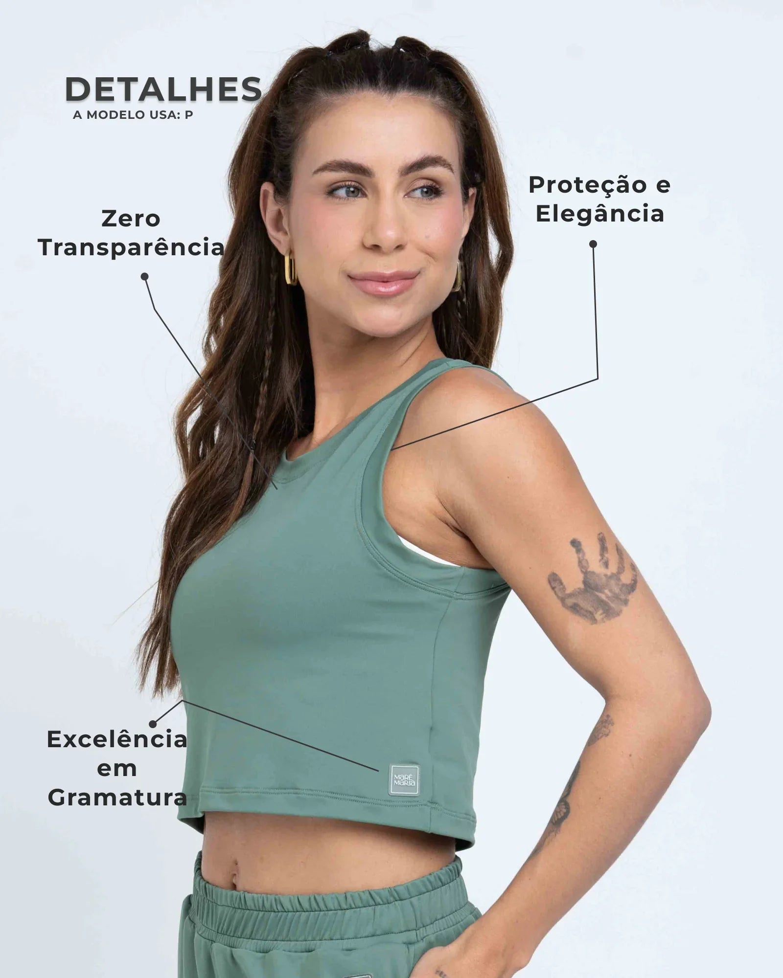 Regata Cropped Moletinho