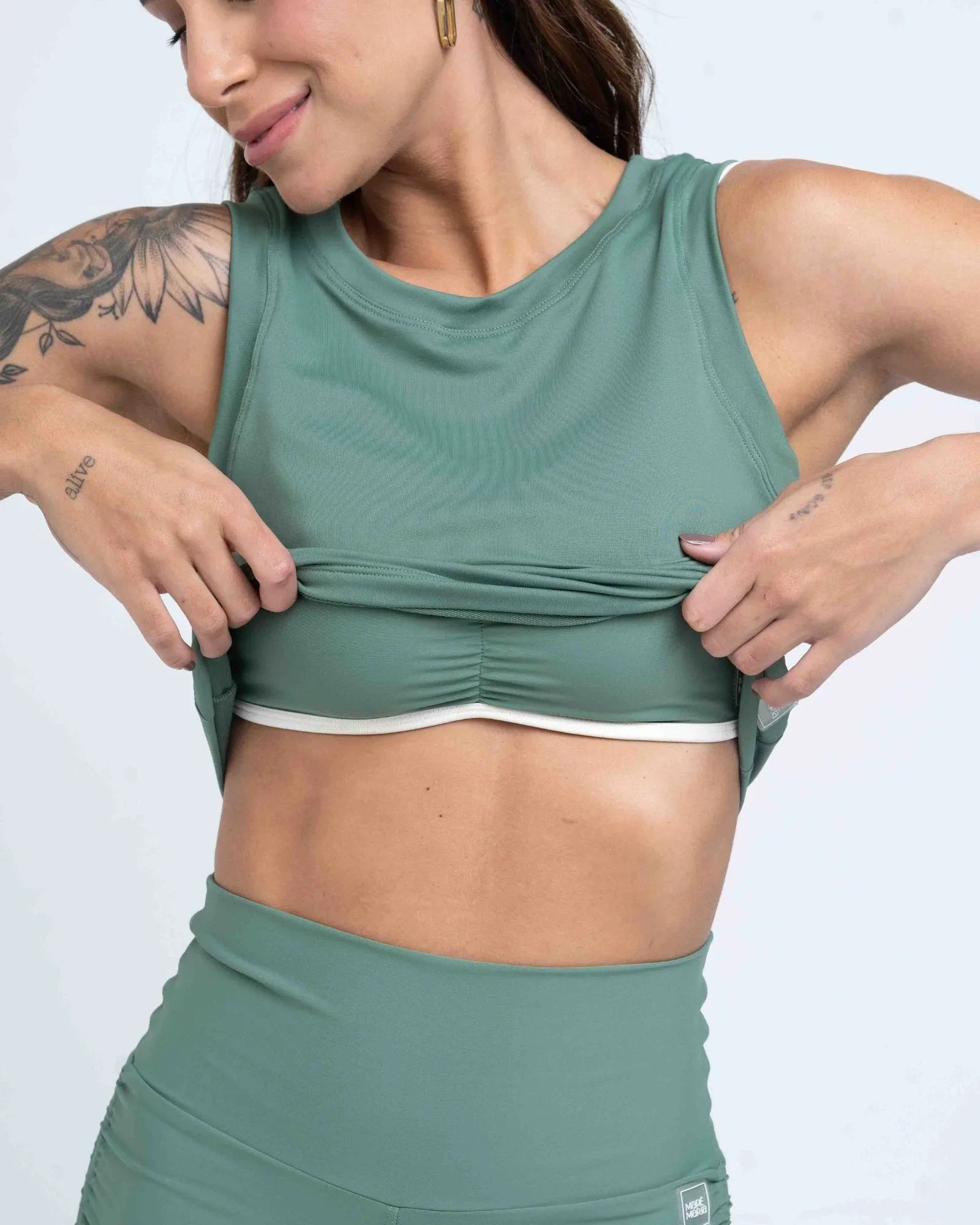 Regata Cropped Moletinho