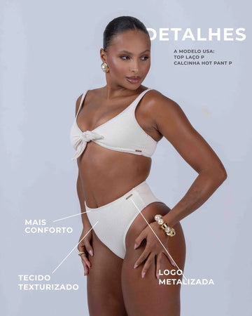Calcinha Hot Pant Off White