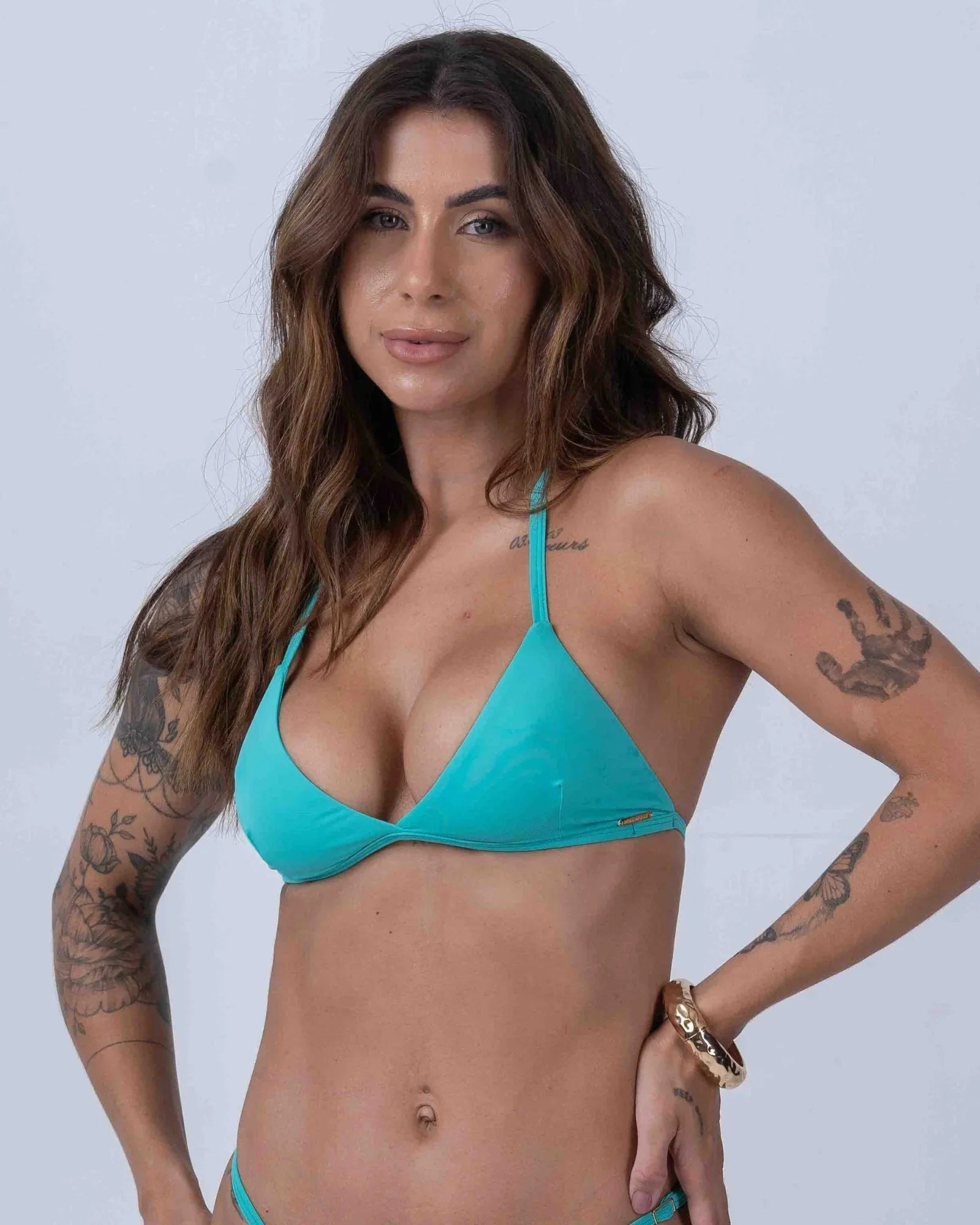 Top Cortininha Fixo Verde Piscina