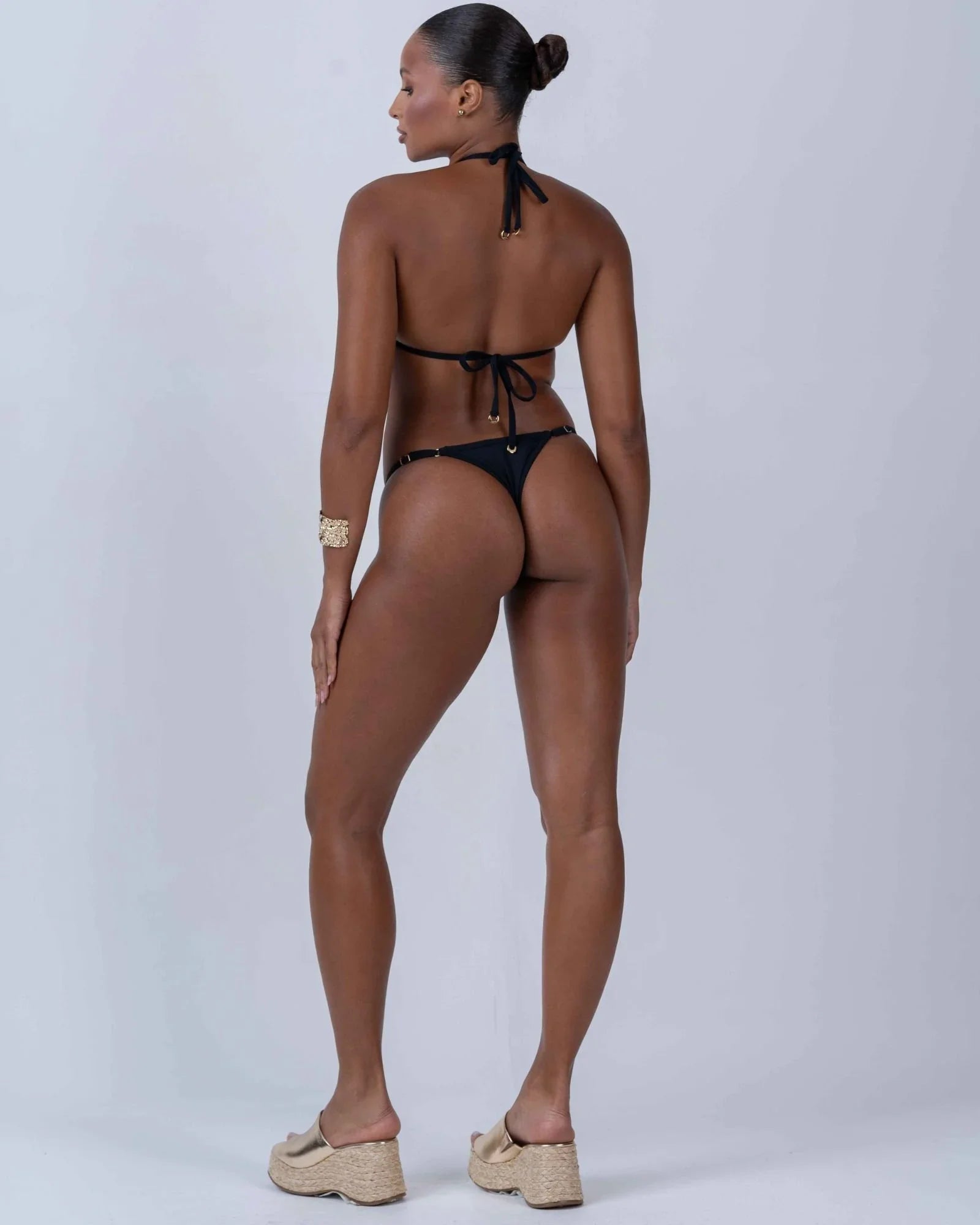 Calcinha Cortininha Fixa com regulador Preto