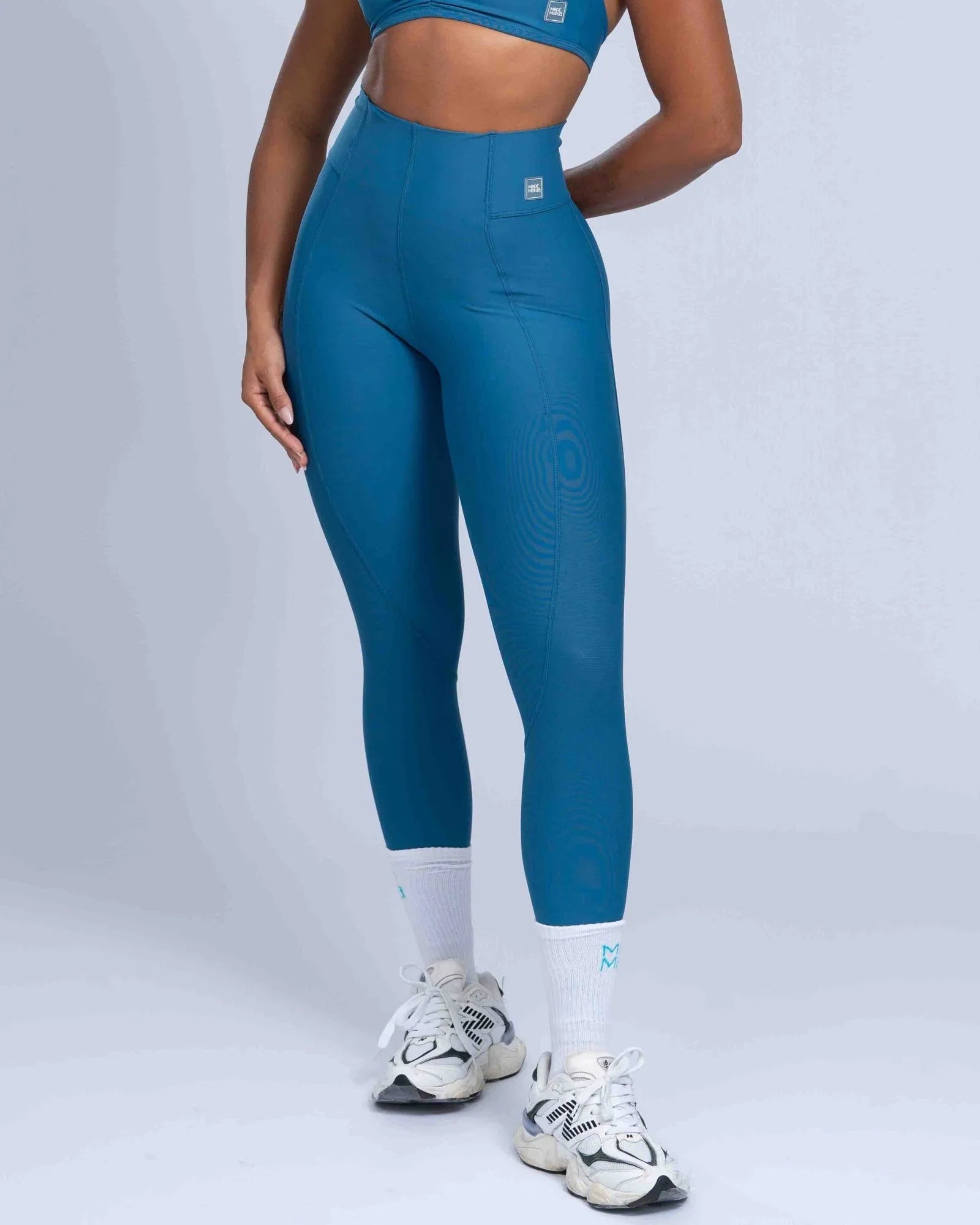 Calça Legging Fitness Classic Azul Sereia compressão
