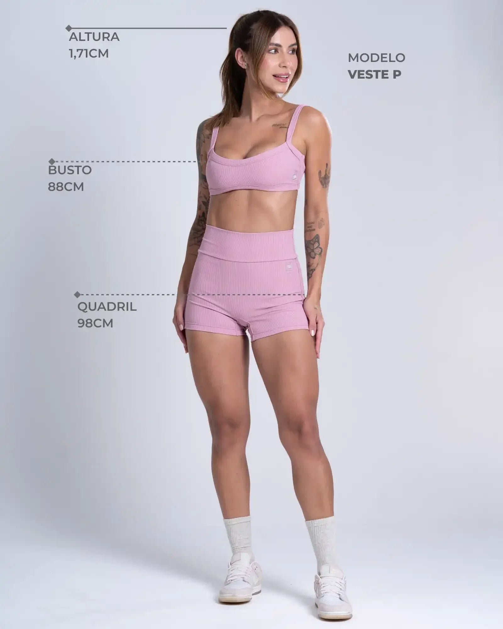 Calça Fitness Confort Canelado sem costura frontal