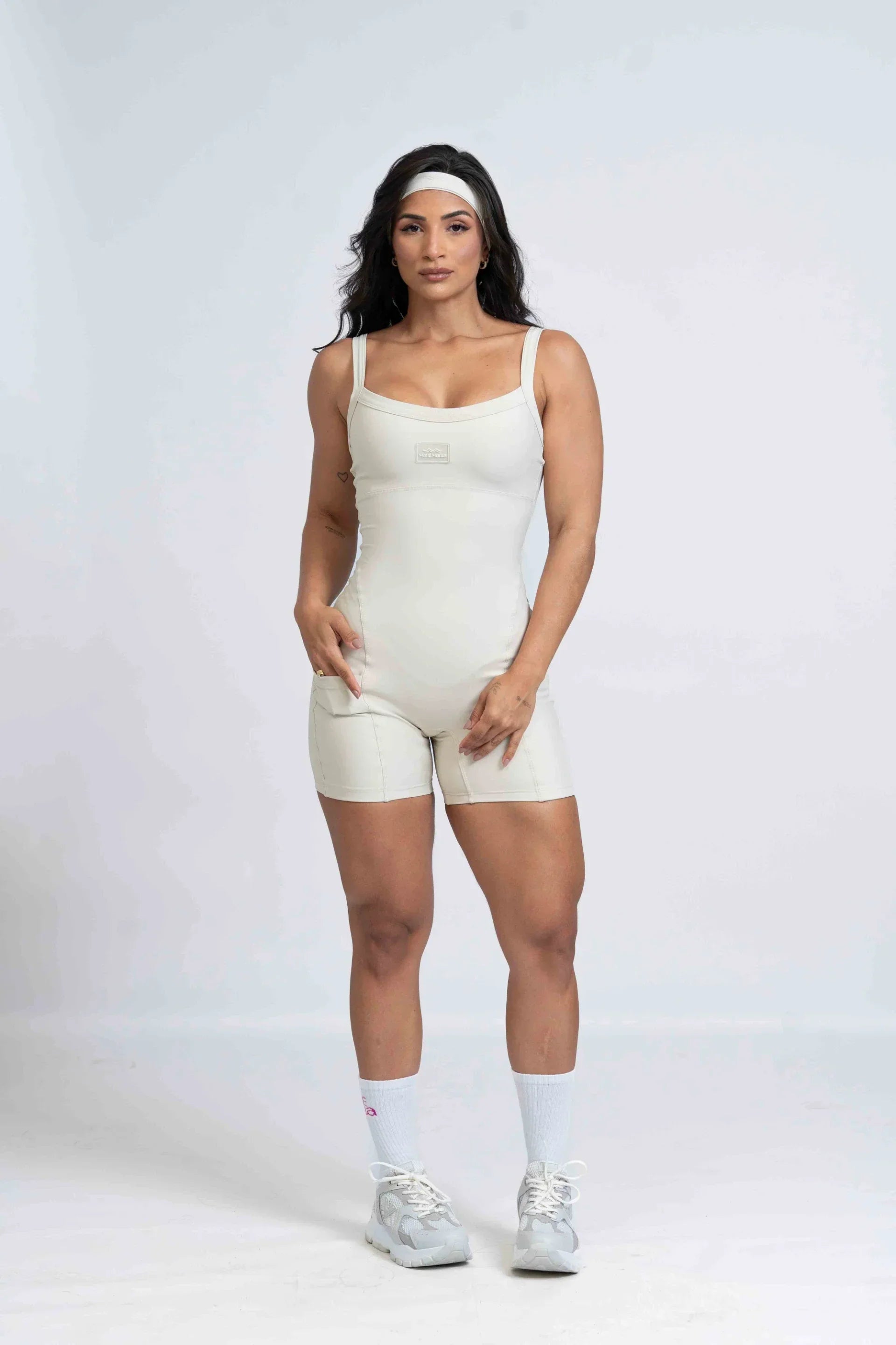 Macaquinho Fitness Flow Luna com bolso