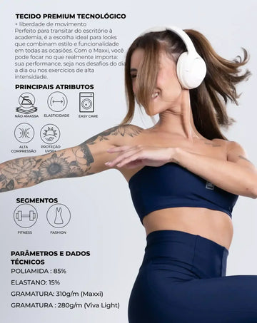 Short Fitness Classic Azul Dark compressão sem empina bumbum