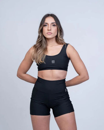 Short fitness Bike Preto compressão S/empina bumbum