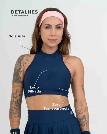 Top Fitness Aline Azul Marinho