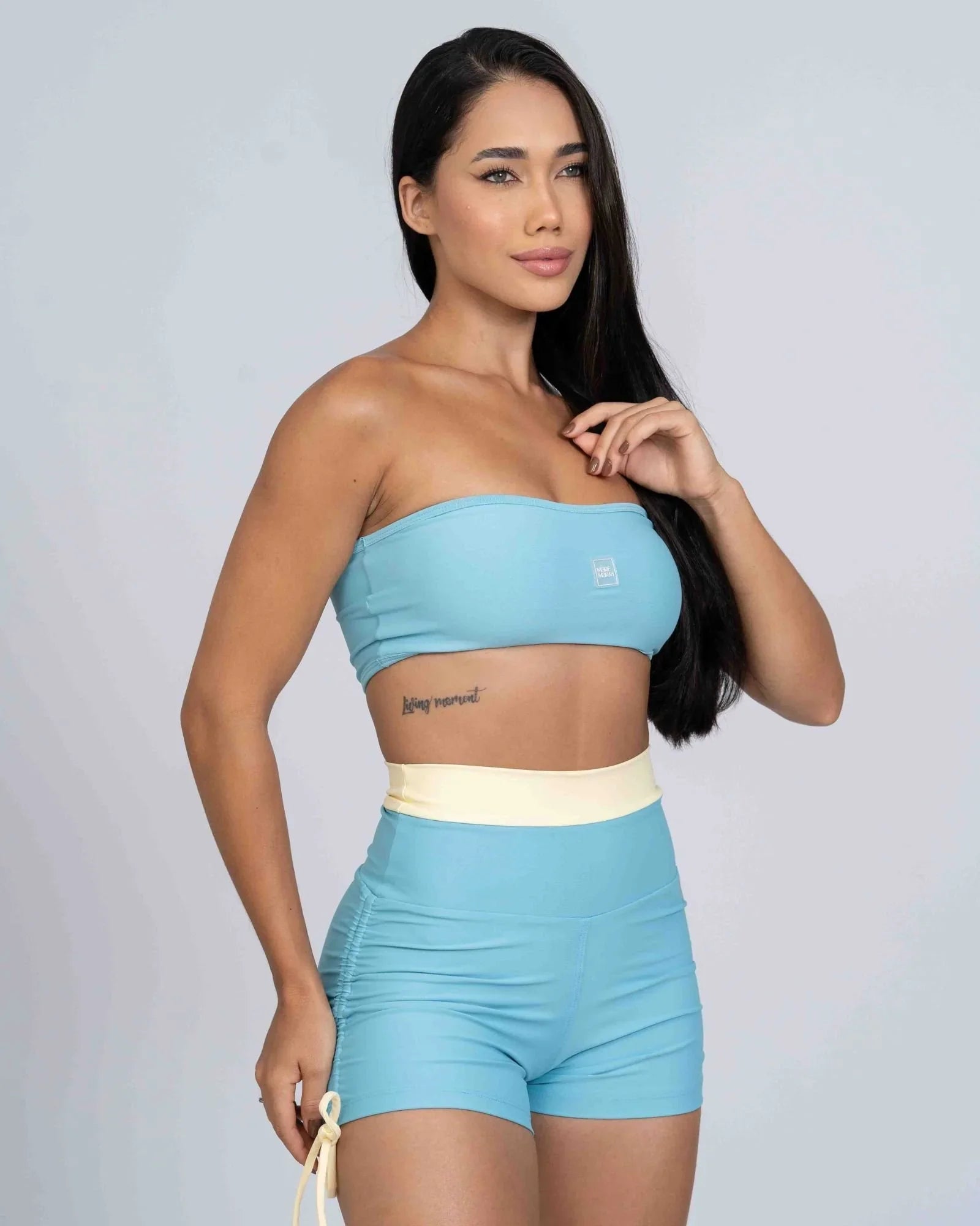 Top Faixa Tomara que caia Allure Azul céu