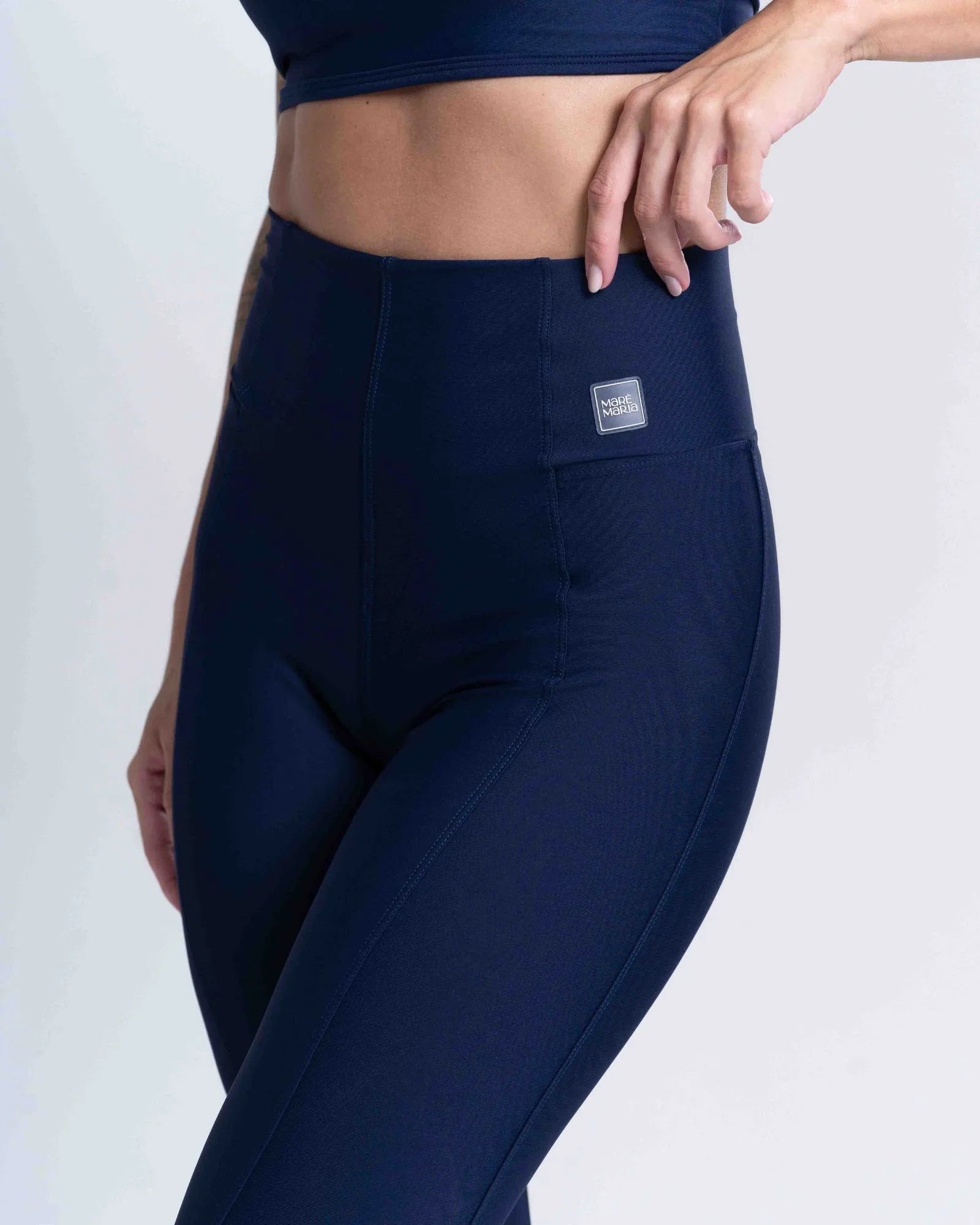Calça Legging Classic Azul Dark compressão sem empina bumbum