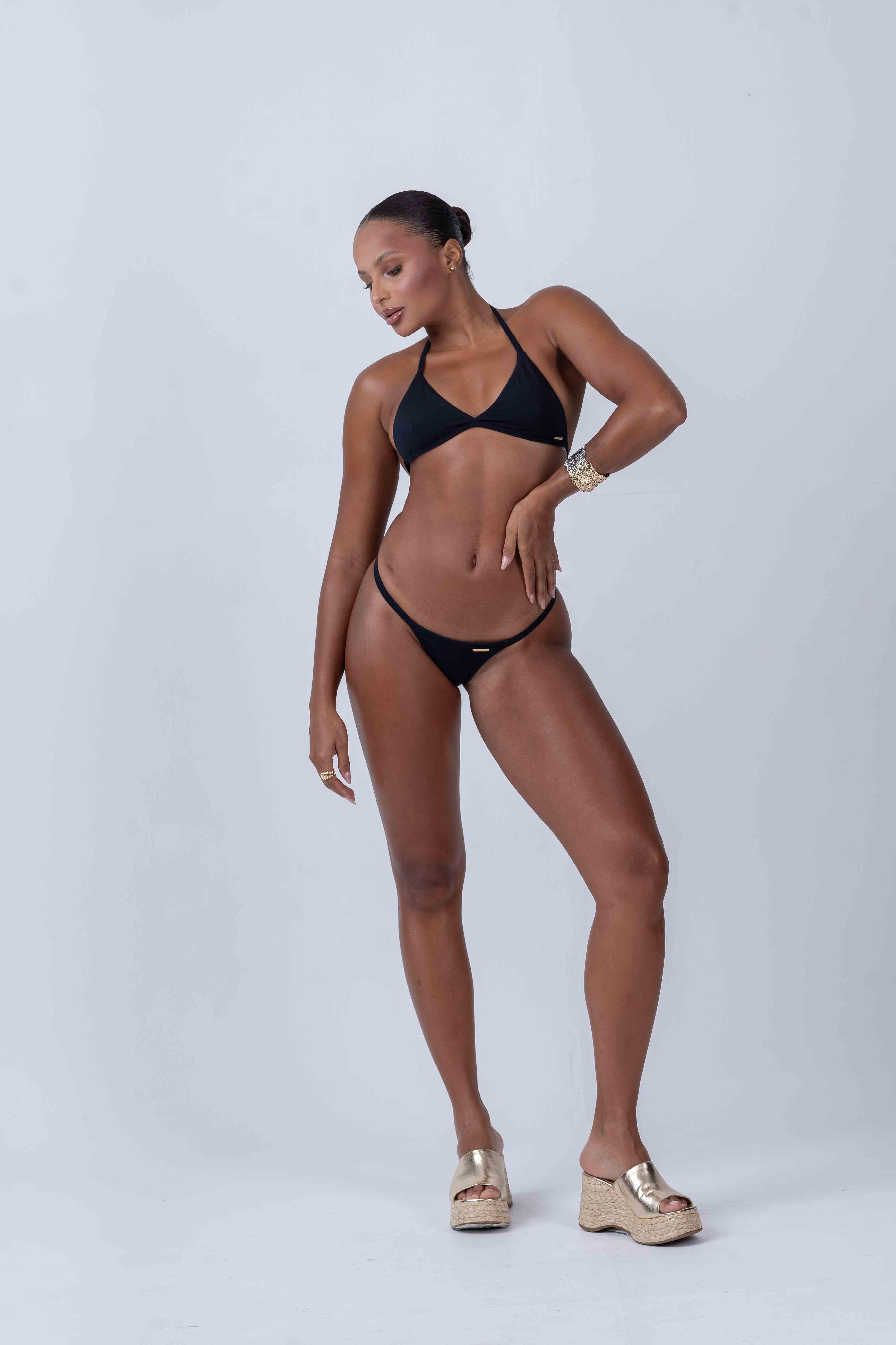 Top Cortininha Fixo Preto