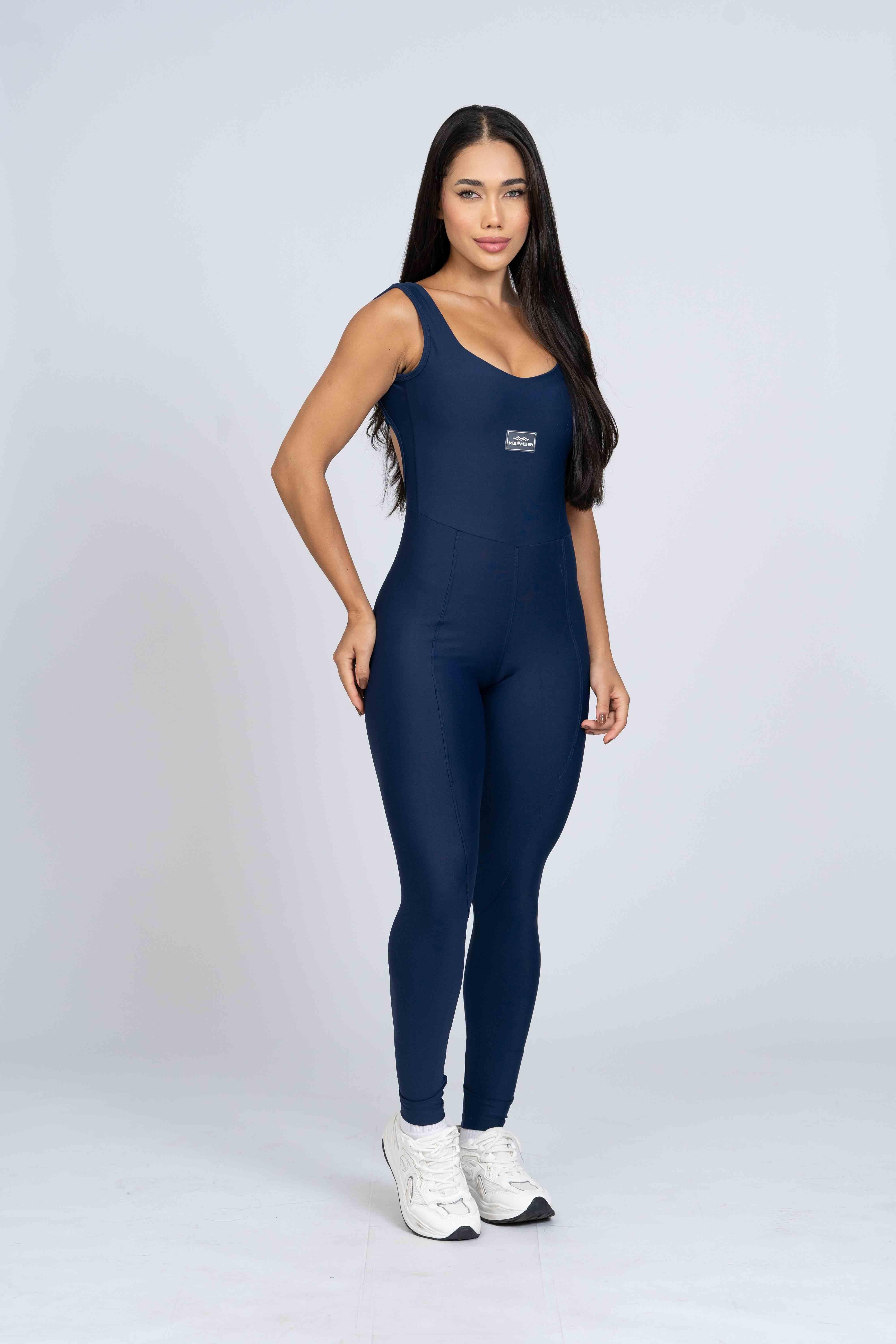 Macacão Fitness Clássico Azul Marinho