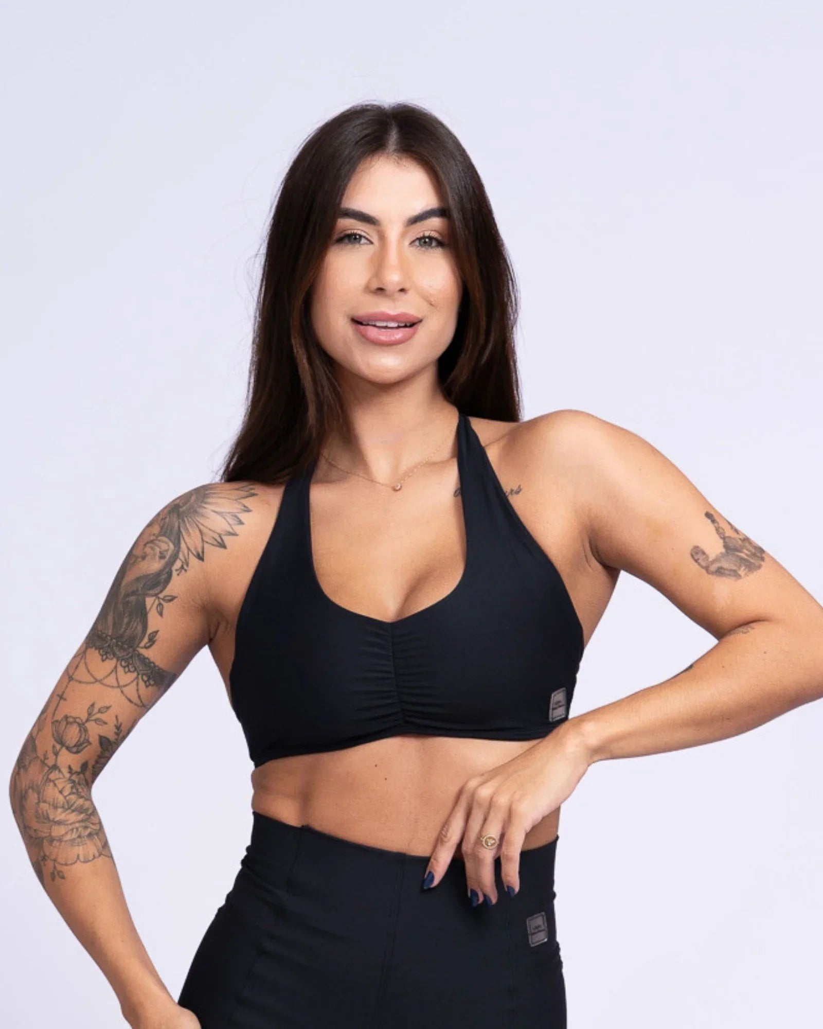 Top Fitness Nala Preto Frente Unica