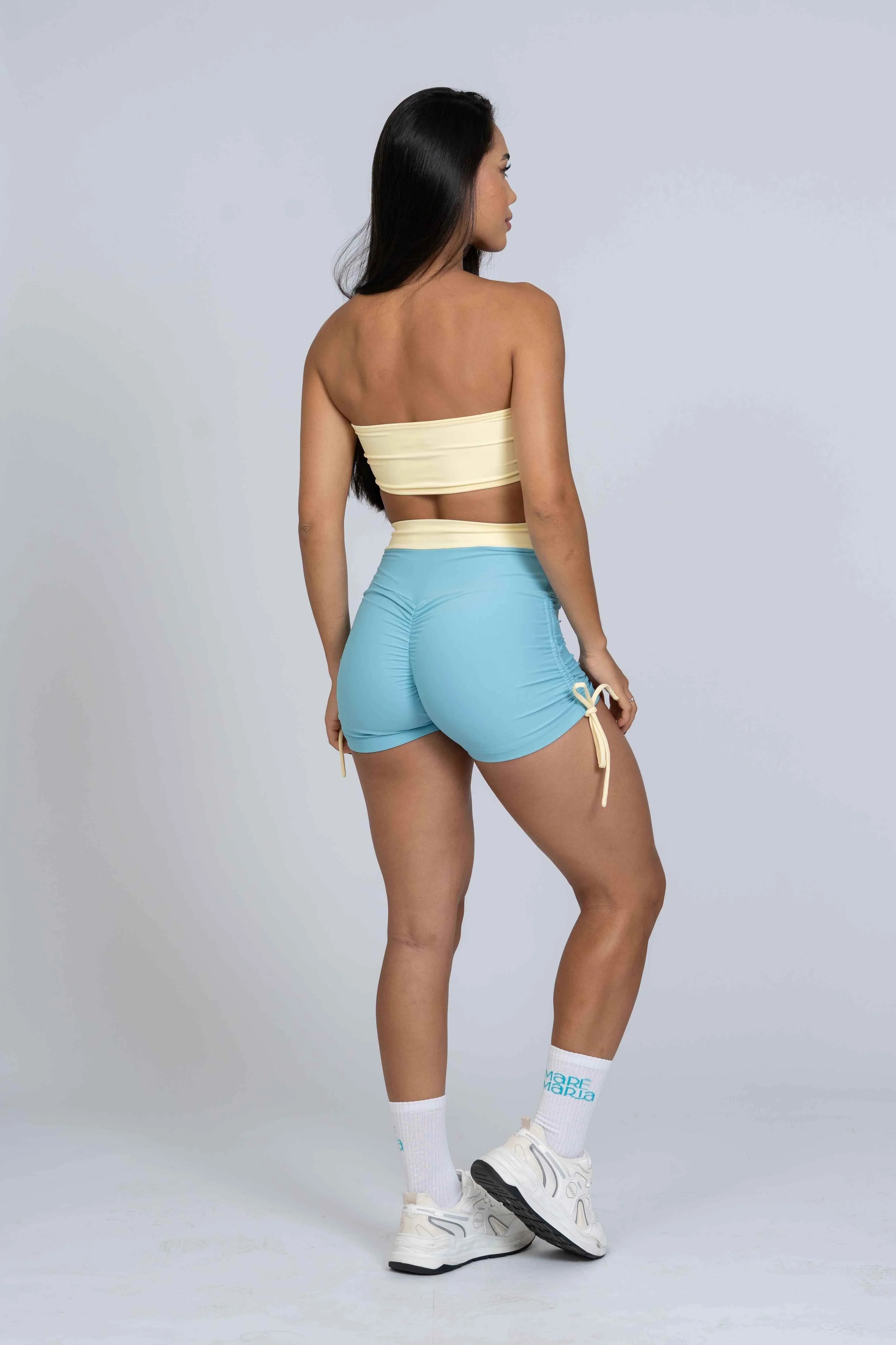 Short Smile Duo Azul céu e Amarelo Brisa