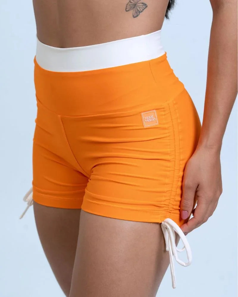 Short Smile Duo Tangerina com Off White