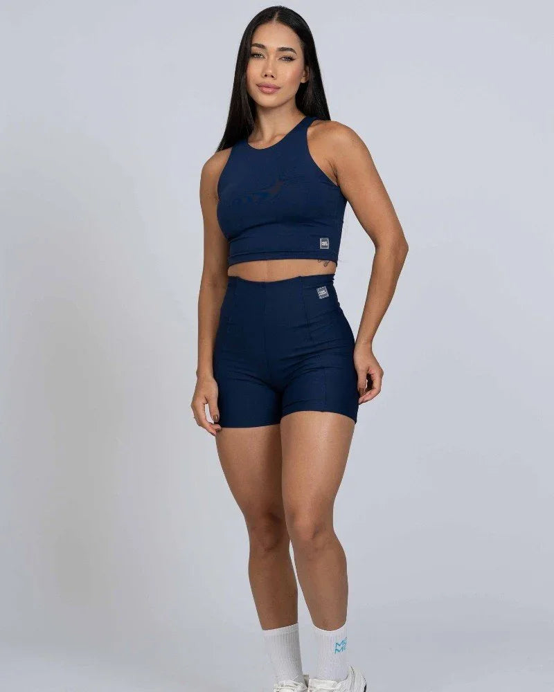 Short Classic Azul Marinho compressão sem empina bumbum