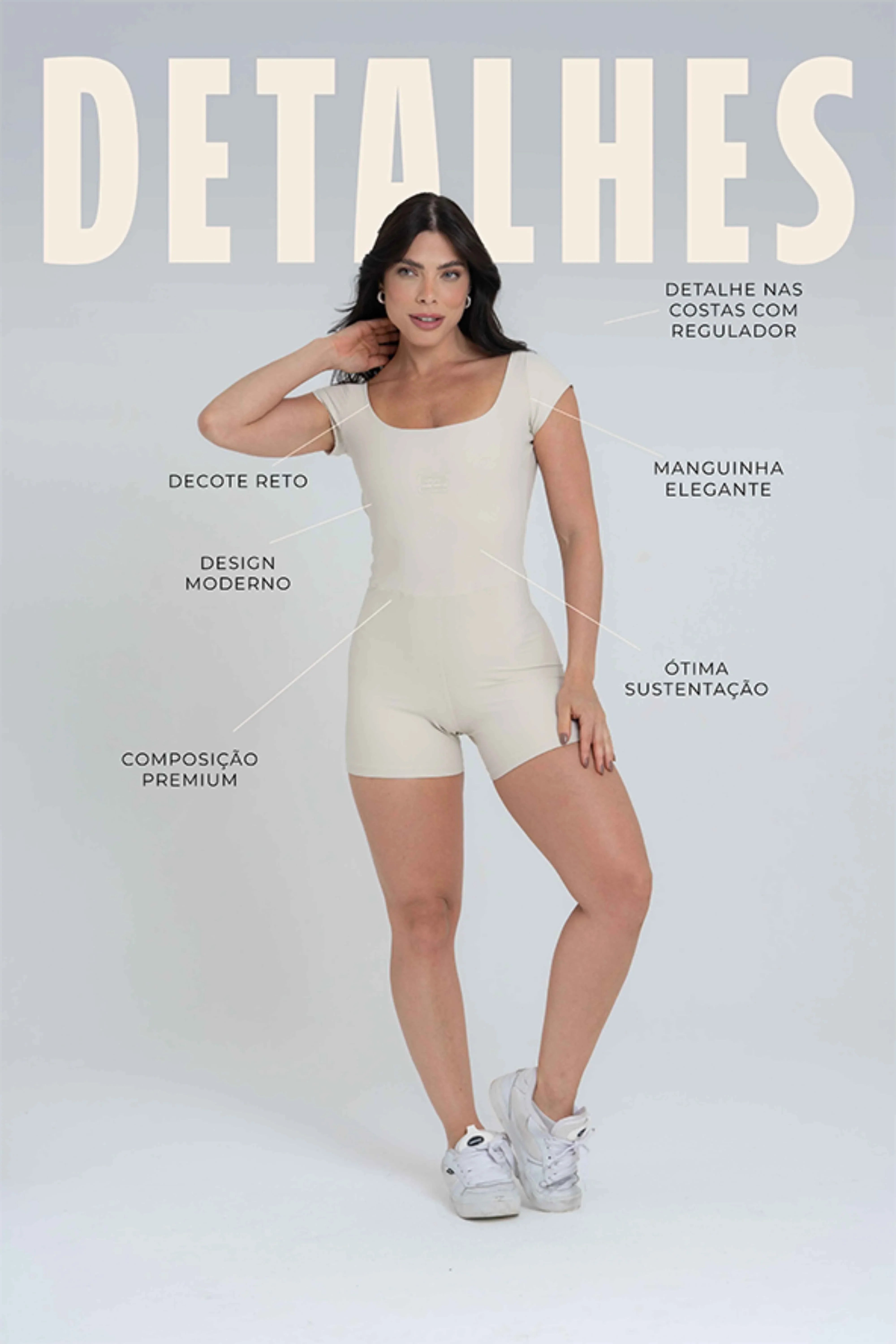 Macaquinho Fitness Wave Luna Compressão