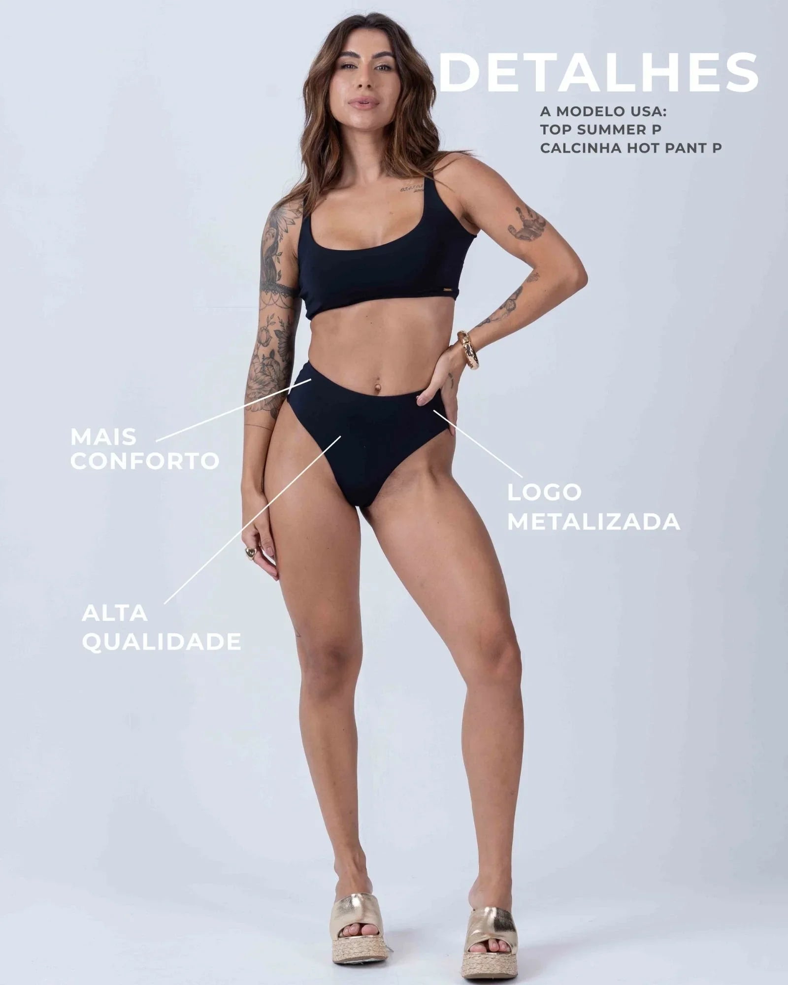 Calcinha Hot Pant Preto