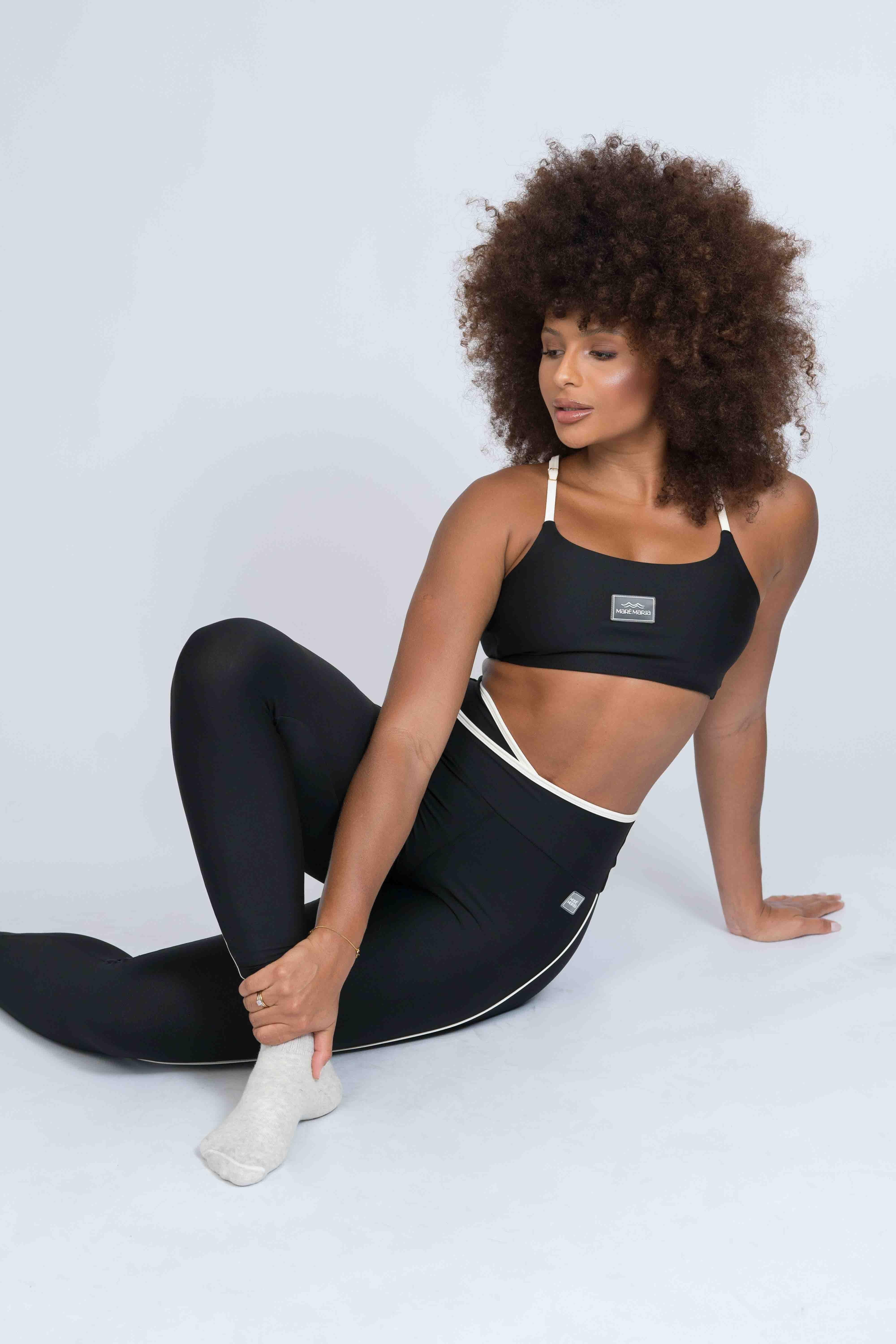 Top Ternura nadador Super Black com Off White