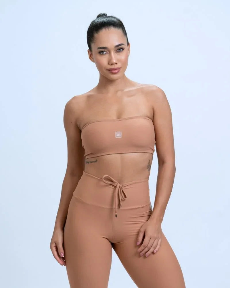 Top Faixa Tomara que caia Allure Mocha Mousse