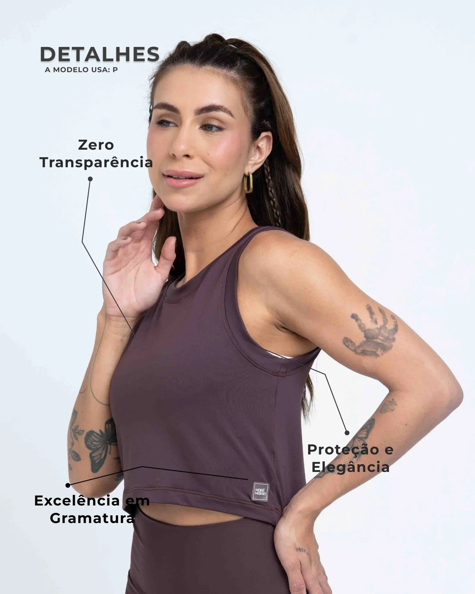 Regata Cropped Moletinho