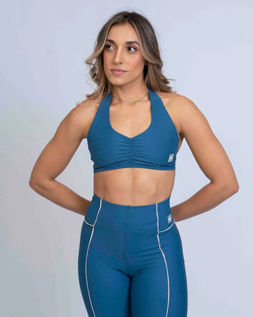 Top Fitness Nala Azul Sereia compressão