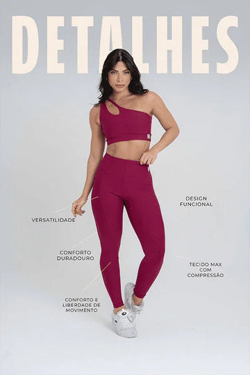 Legging Classic Rouge compressão sem empina bumbum