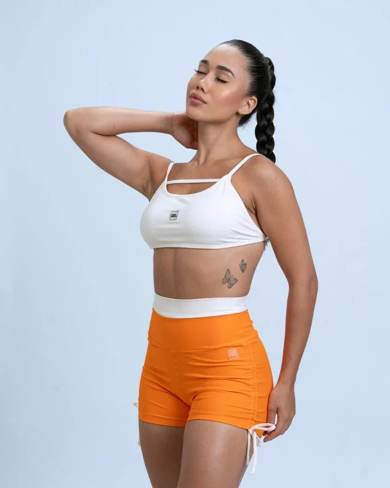 Short Smile Duo Tangerina com Off White