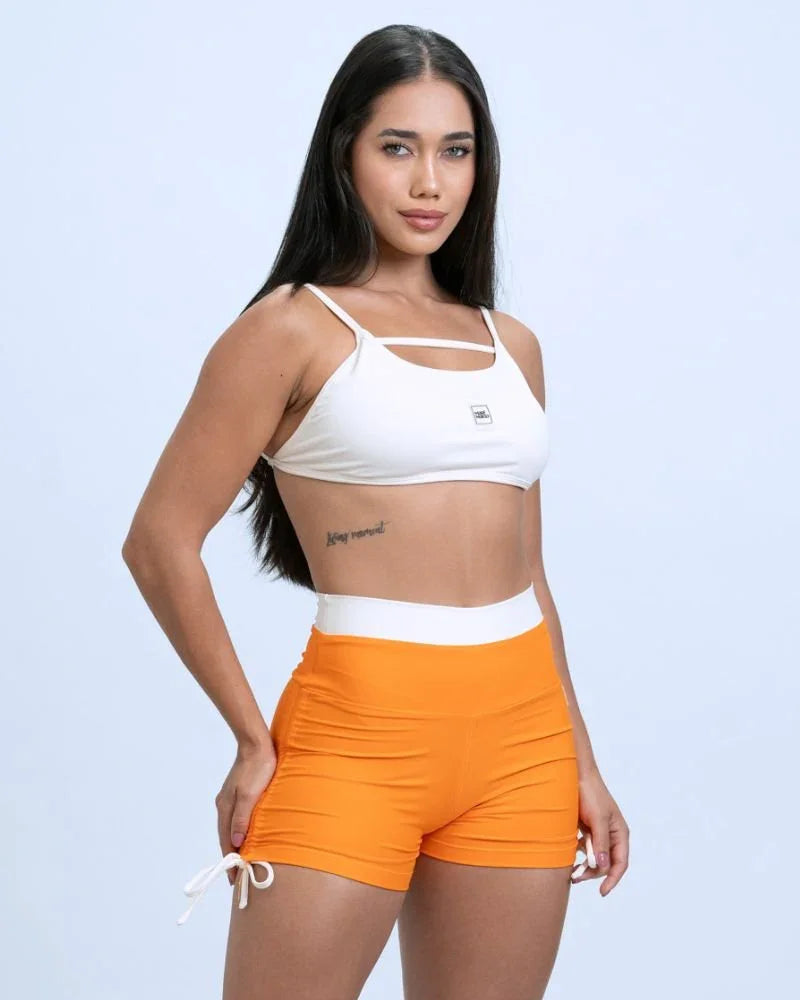 Short Smile Duo Tangerina com Off White