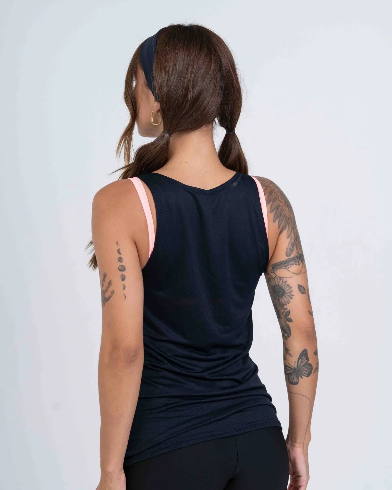 Regata Fitness Ella Preta com Coral