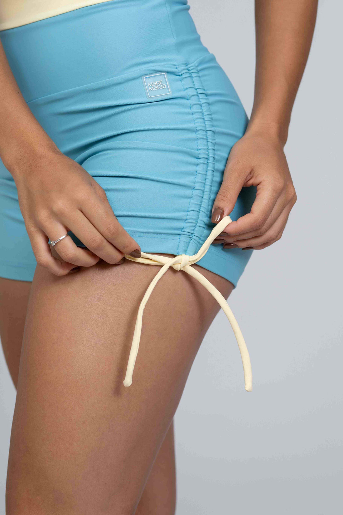 Short Smile Duo Azul céu e Amarelo Brisa