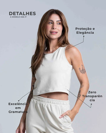 Regata Cropped Moletinho