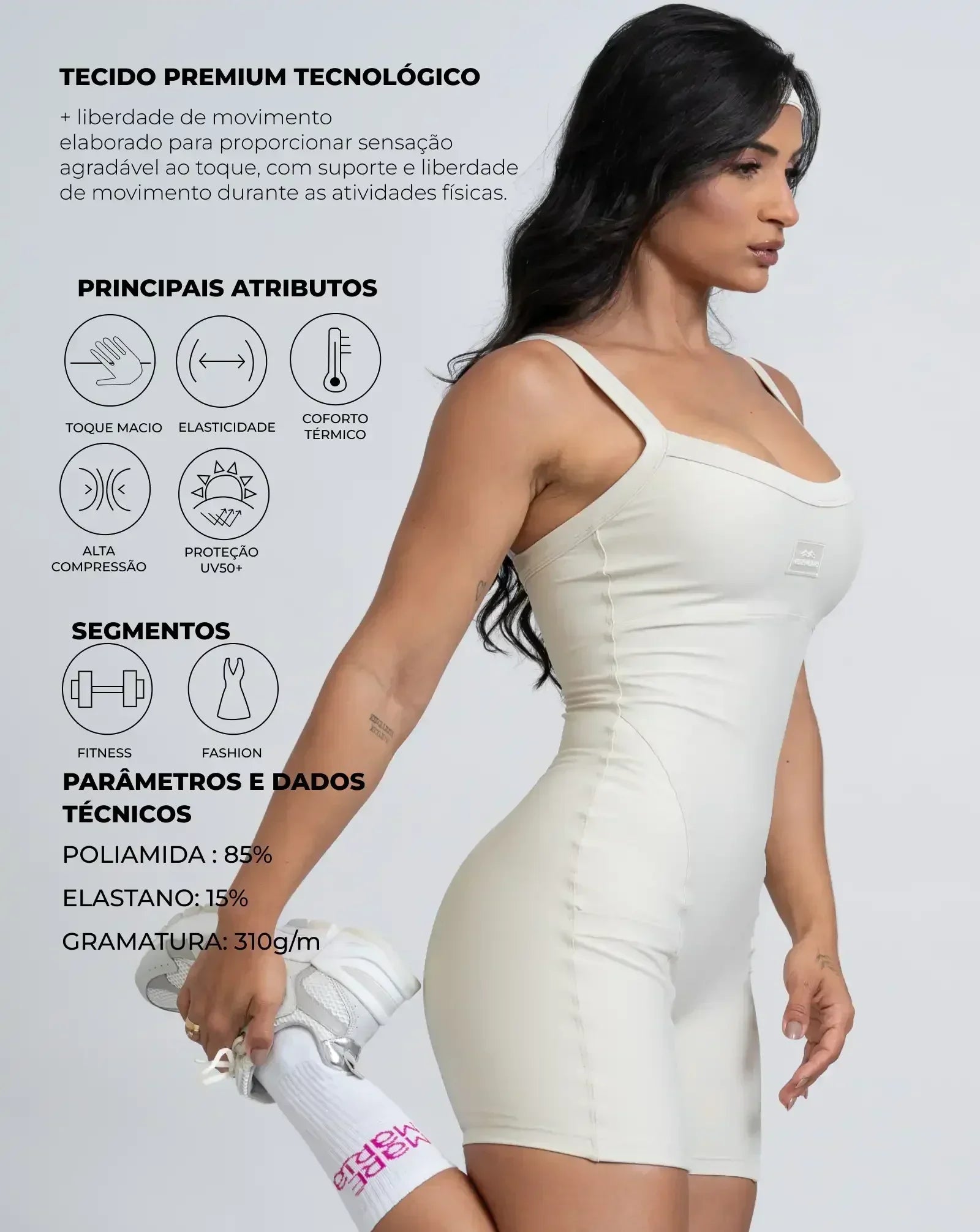 Macaquinho Fitness Flow Rosa Malibu com bolso